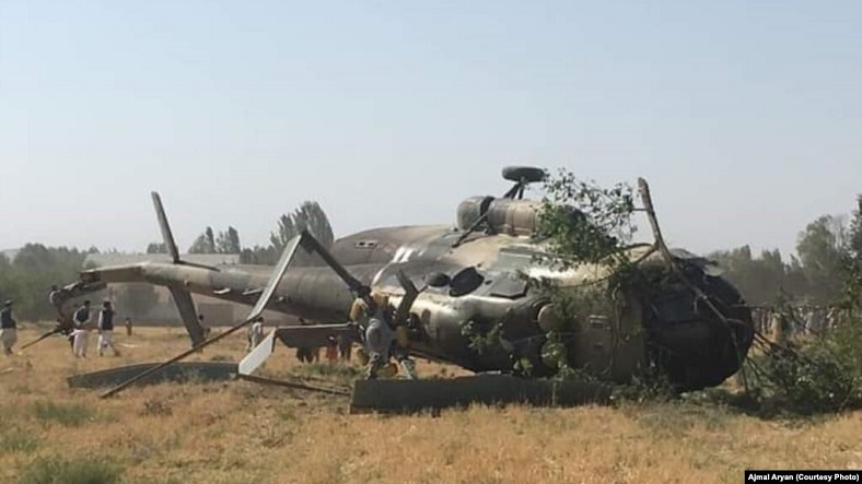 سقوط هلیلکوپتر طالبان
