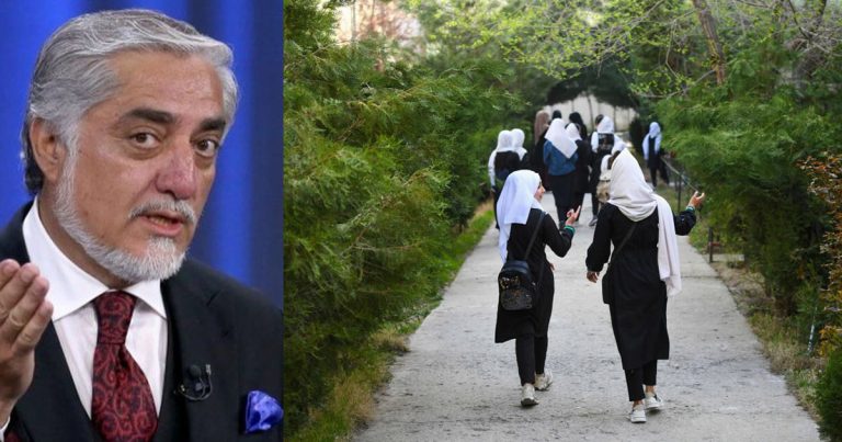El Dr. Abdullah instó a los talibanes a reabrir escuelas para niñas y universidades