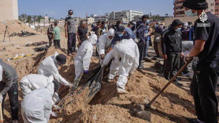 Fosa común en Gaza: Hasta ahora se han identificado 280 cuerpos
