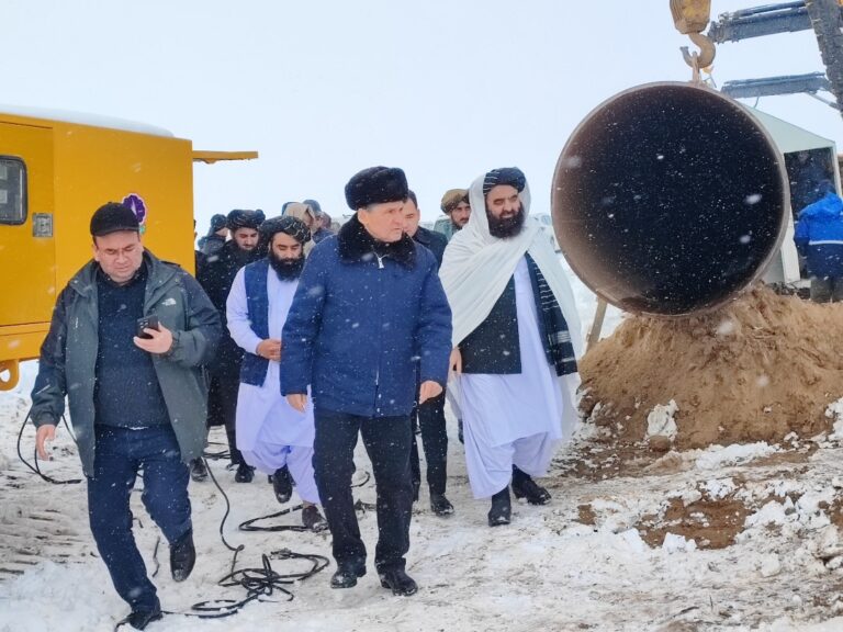 El Ministro de Relaciones Exteriores de los Talibanes y Turkmenistán Inspeccionan el Progreso del Proyecto TAPI