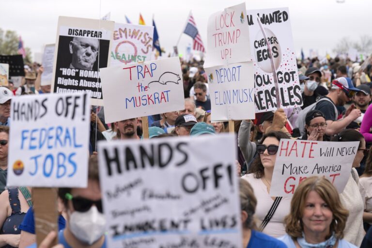 Protestas masivas en EE.UU. contra Donald Trump y Elon Musk