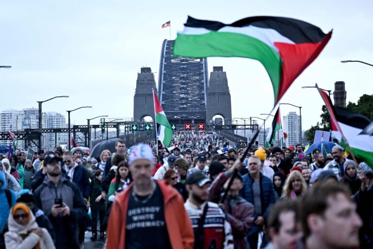 Las mayores manifestaciones en varias ciudades de Australia en apoyo a Palestina